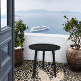 Outdoor Aluminum Side Table Weather Resistant Round Small Coffee Table