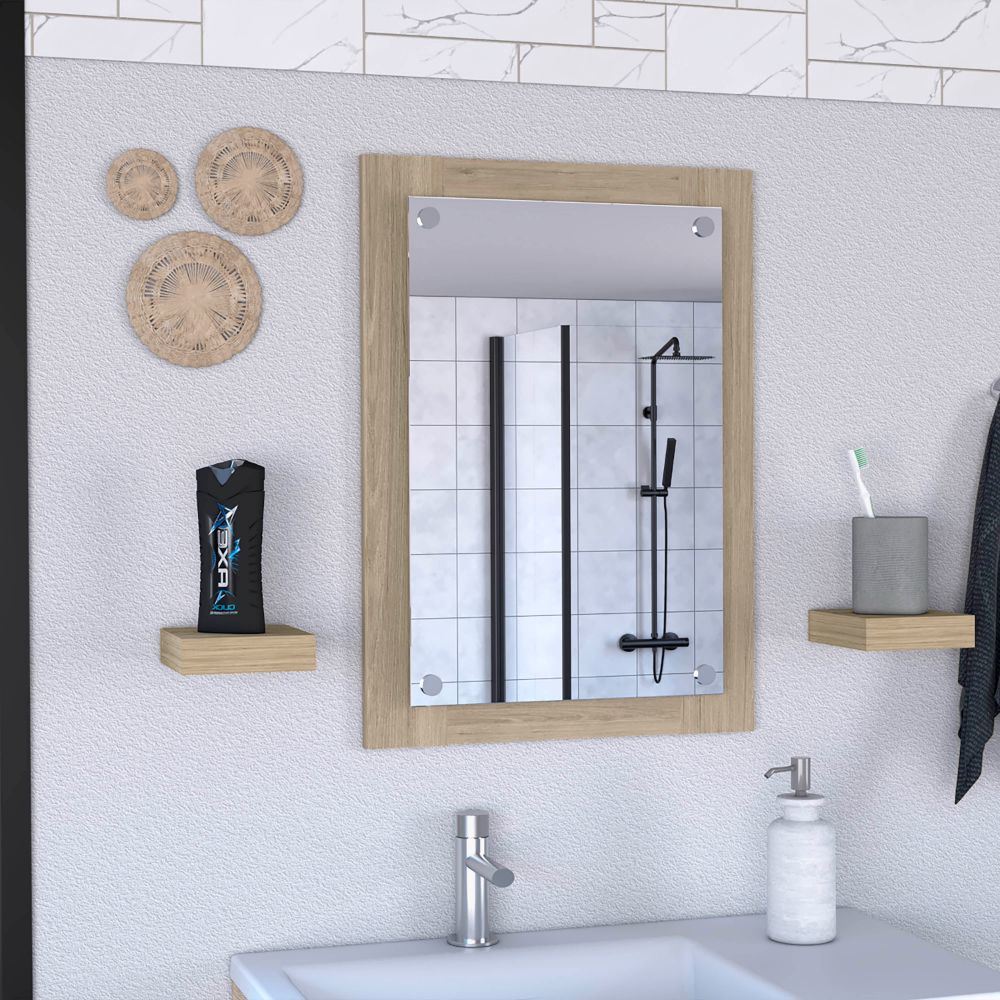 Bathroom Mirror Epic, Frame, Light Pine Finish