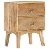 Bedside Cabinet 15.7"x13.8"x21.7" Solid Mango Wood