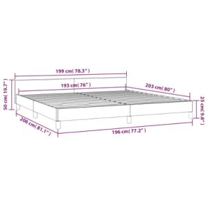 Bed Frame with Headboard Light Gray 76"x79.9" King Velvet