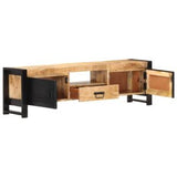 TV Cabinet 55.1"x11.8"x15.7" Rough Mango Wood