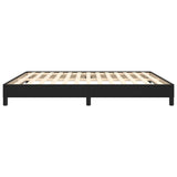 Bed Frame Black 76"x79.9" King Faux Leather