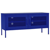 TV Cabinet Navy Blue 41.3"x13.8"x19.7" Steel