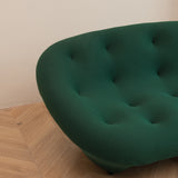 Modern Curved living room sofa ; green