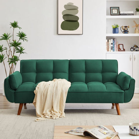 New Design Velvet Sofa Furniture Adjustable Backrest Easily Assembles Loveseat