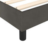 Box Spring Bed Frame Dark Gray 76"x79.9" King Velvet