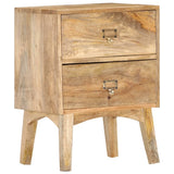 Bedside Cabinet 15.7"x13.8"x21.7" Solid Mango Wood