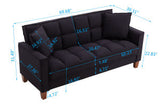 Hot Selling Solid Color Easy Assemble Loveseat 2 Seater Furniture Breathable Linen Sofa Chair