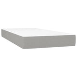 Box Spring Bed with Mattress Light Gray 39.4"x79.9" Twin XL Fabric