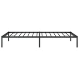 Metal Bed Frame Black 39.4"x78.7"