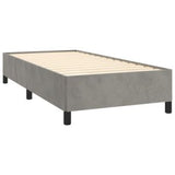 Bed Frame Light Gray 39.4"x74.8" Twin Velvet