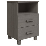 Bedside Cabinets 2 pcs Light Gray 15.7"x13.8"x24.4" Solid Wood Pine