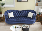 Luxury Crystal Feet Tufted 2P Sofa