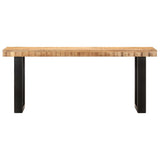 Bench 43.3" Solid Rough Mango Wood and Steel