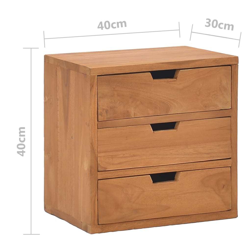 Bedside Cabinet 15.7"x11.8"x15.7" Solid Teak Wood