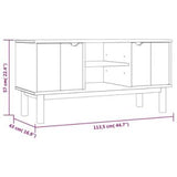 TV Cabinet OTTA Brown and White 44.7"x16.9"x22.4" Solid Wood Pine