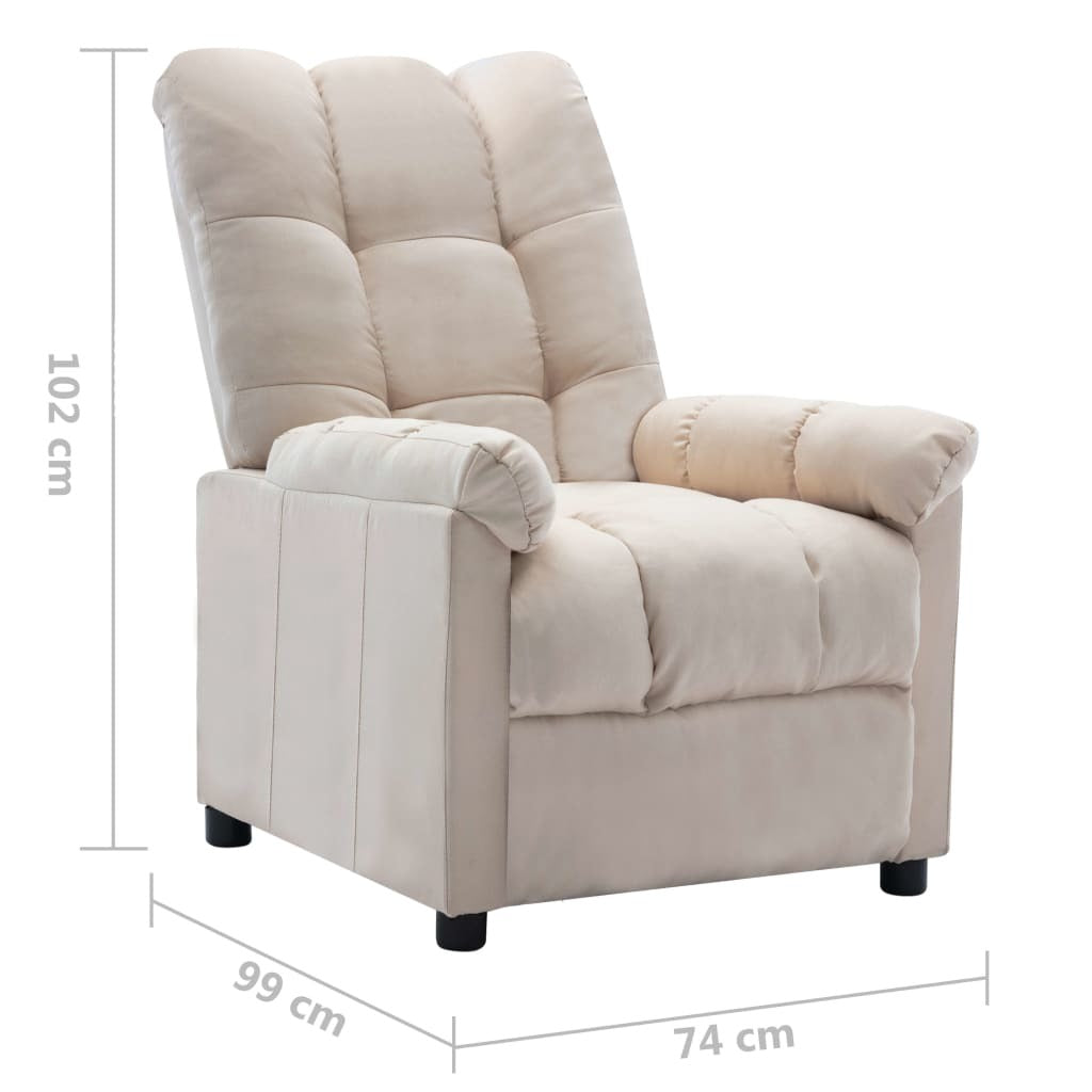 Recliner Cream Fabric