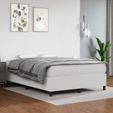 Box Spring Bed Frame White 59.8"x79.9" Queen Faux Leather