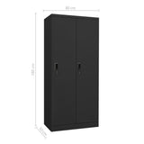 Wardrobe Anthracite 31.5"x19.7"x70.9" Steel