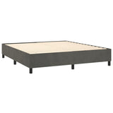 Box Spring Bed Frame Dark Gray 72"x83.9" California King Velvet