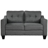 3 Piece Living Room Set with tufted cushions