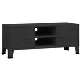 Industrial TV Cabinet Black 41.3"x13.8"x16.5" Metal