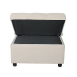 Folding Ottoman Sofa Bed Beige