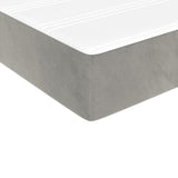 Box Spring Bed with Mattress Light Gray 39.4"x74.8" Twin Velvet