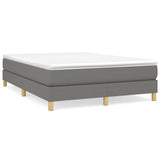 Box Spring Bed with Mattress Dark Gray 53.9"x74.8" Full Fabric