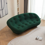 Modern Curved living room sofa ; green