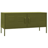 TV Cabinet Olive Green 41.3"x13.8"x19.7" Steel