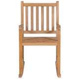 Rocking Chair with Blue Cushion Solid Teak Wood