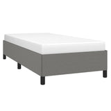 Bed Frame Dark Gray 39.4"x74.8" Twin Fabric