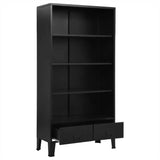 Bookshelf Industrial Black 35.4"x15.7"x70.9" Steel