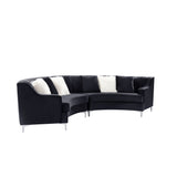 Velvet Curved Oversize Sofa for Living Room