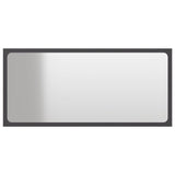Bathroom Mirror Gray 31.5"x0.6"x14.6" Engineered Wood