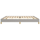 Bed Frame Light Gray 76"x79.9" King Fabric