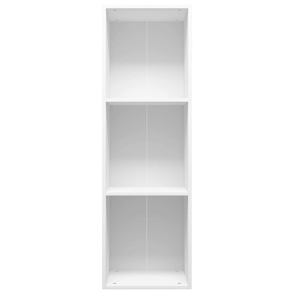 Book Cabinet/TV Cabinet White 14.2"x11.8"x44.9" Engineered Wood