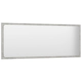 Bathroom Mirror Concrete Gray 39.4"x0.6"x14.6" Engineered Wood