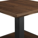 Wood Table 17.72'' Tall Floor Shelf End Table