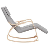 Rocking Chair Light Gray Fabric