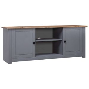 TV Cabinet Gray 47.2"x15.7"x19.7" Solid Pine Wood Panama Range