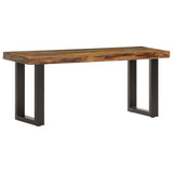 Bench 43.3" Solid Reclaimed Wood and Steel