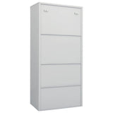 Wardrobe Light Gray 31.5"x19.7"x70.9" Steel