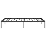 Metal Bed Frame Black 39.4"x74.8"