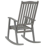 Rocking Chair Gray Solid Acacia Wood