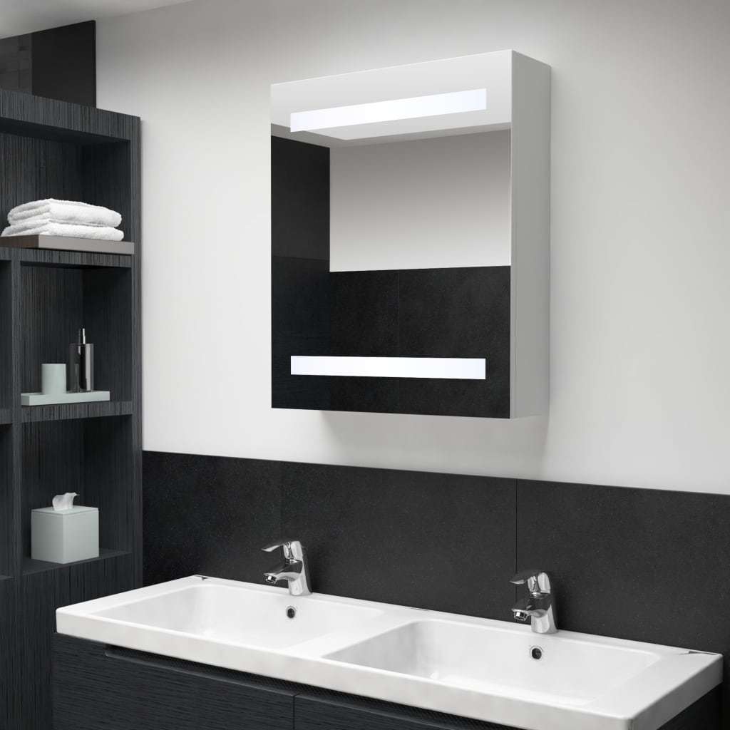 LED Bathroom Mirror Cabinet 19.7"x5.3"x23.6"