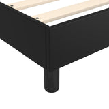 Box Spring Bed Frame Black 53.9"x74.8" Faux Leather