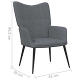 Relaxing Chair Dark Gray Fabric