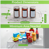 1pc, Rectangle Lazy Susan Organizer For Refrigerator, Turntable Organizer For Refrigerator, Countertop Condiment Storage Rack, For Kitchen, Pantry, Cabinet